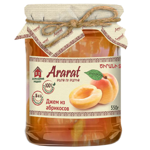 Apricot jam. Homemade Ararat 550g