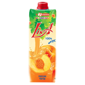 Персиковый сокосодержащий напиток Lina 0.97 л