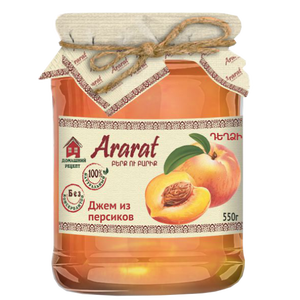 Peach jam. Homemade Ararat 550g