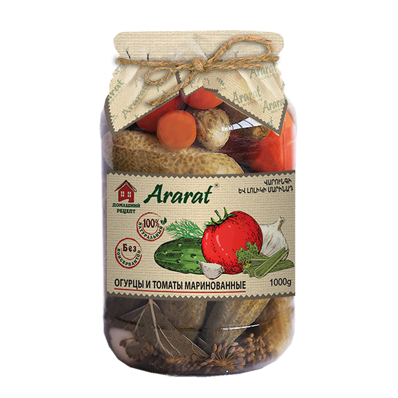 Огурцы и томаты маринованные Ararat photo