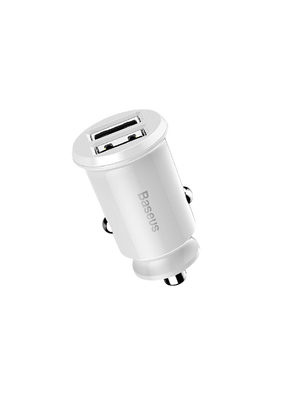 Baseus Car Charger Grain Dual-USB (CCALL-ML1/02) (Սպիտակ) photo