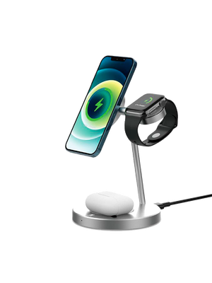 Wireless Charger 3in1 Green Lion (Silver) photo