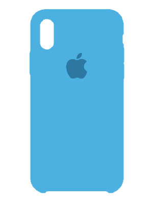 Apple Silicone Case for iPhone X/Xs (Голубой)