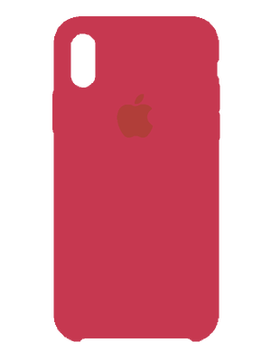 Apple Silicone Case for iPhone X/Xs (Темно Розовый)