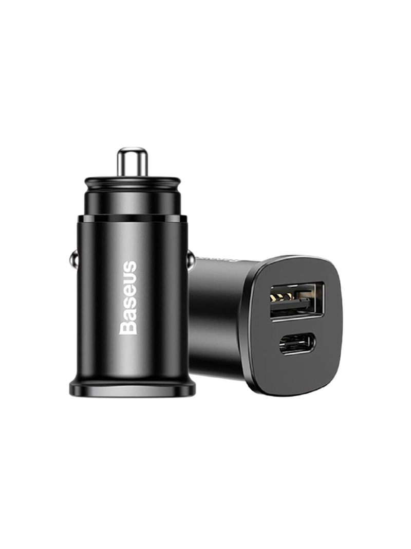 Baseus PPS Quick Car Charger Type C and USB (CCYSC01) (Black)